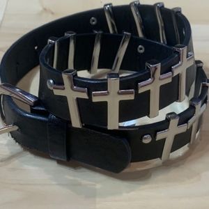 SzS cross charm belt unisex